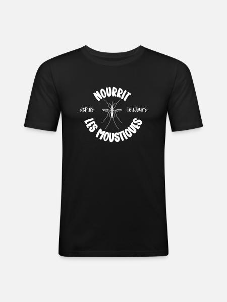 nourrit les moustiques - T-shirt près du corps Homme - noir