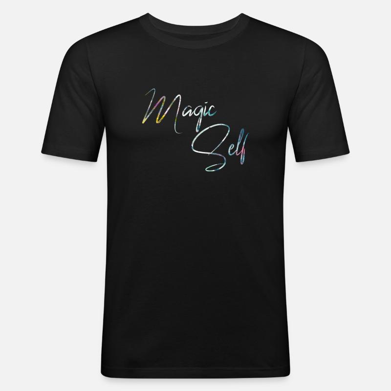 Magic Self - Männer Slim Fit T-Shirt - Schwarz