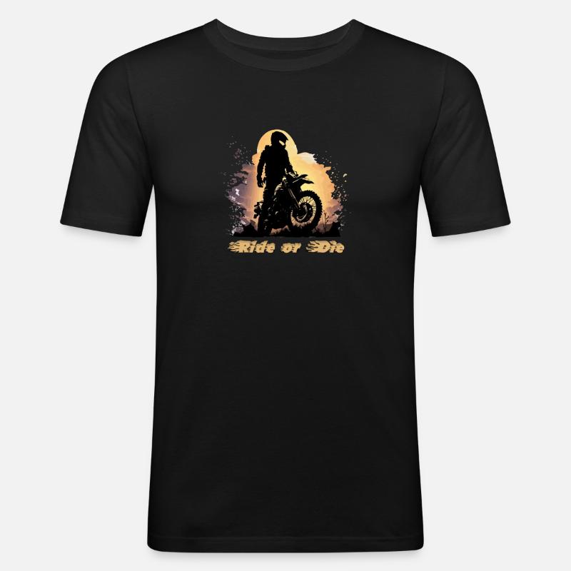 Reiten oder sterben - Männer Slim Fit T-Shirt - Schwarz