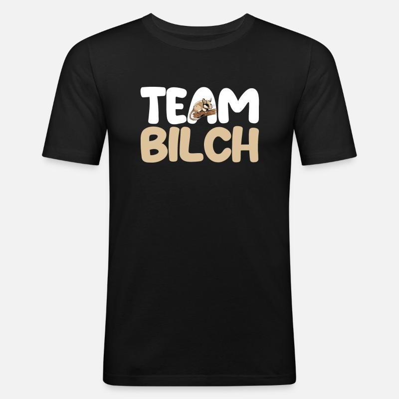 Bilch - Männer Slim Fit T-Shirt - Schwarz