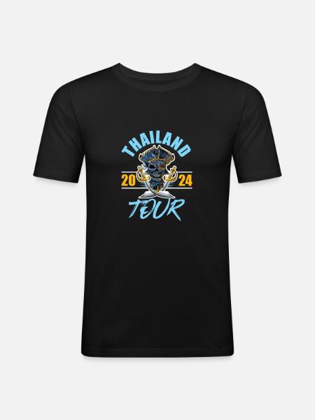 Thailand 2024 Skeleton - Men's Slim Fit T-Shirt - black