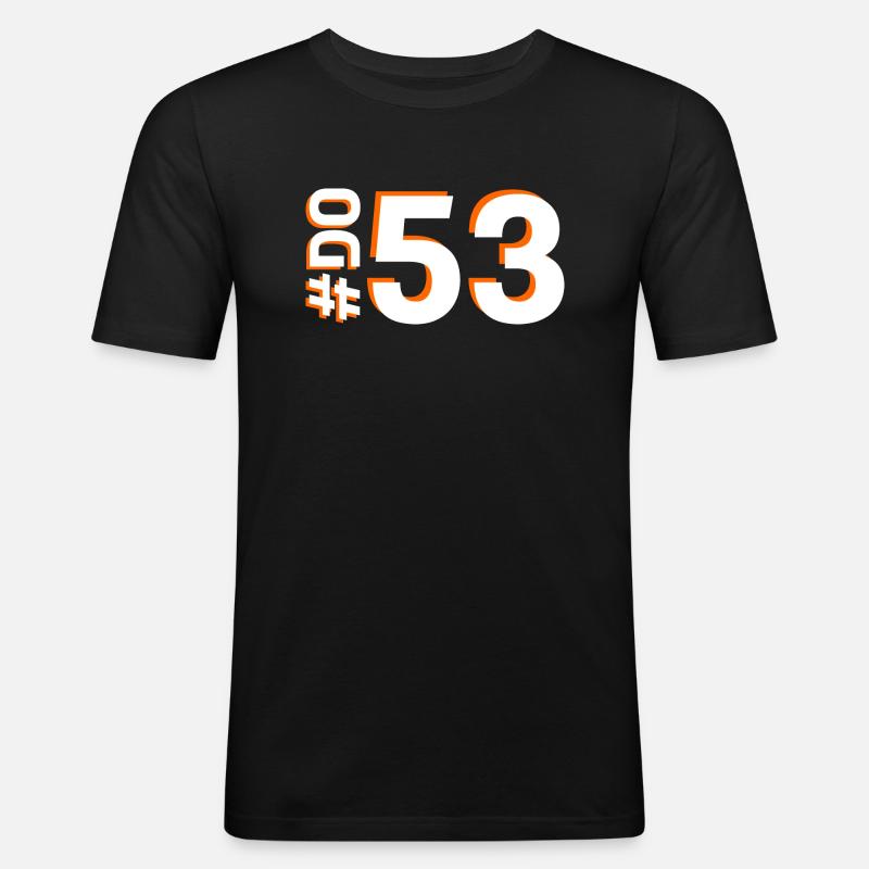 DO53 - Männer Slim Fit T-Shirt - Schwarz