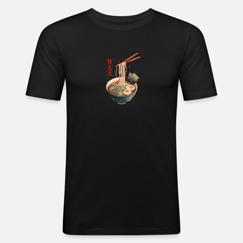 Authentische Ramen-Schalen-Kunst Authentic Ramen - Männer Slim Fit T-Shirt - Schwarz