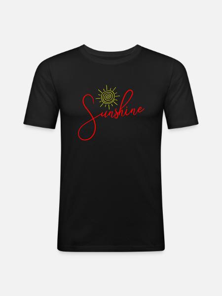 Sunshine Sun Icon - Men's Slim Fit T-Shirt - black