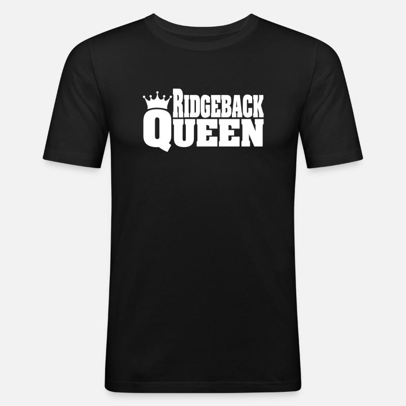 RIDGEBACK QUEEN Rhodesian Ridgeback - Männer Slim Fit T-Shirt - Schwarz