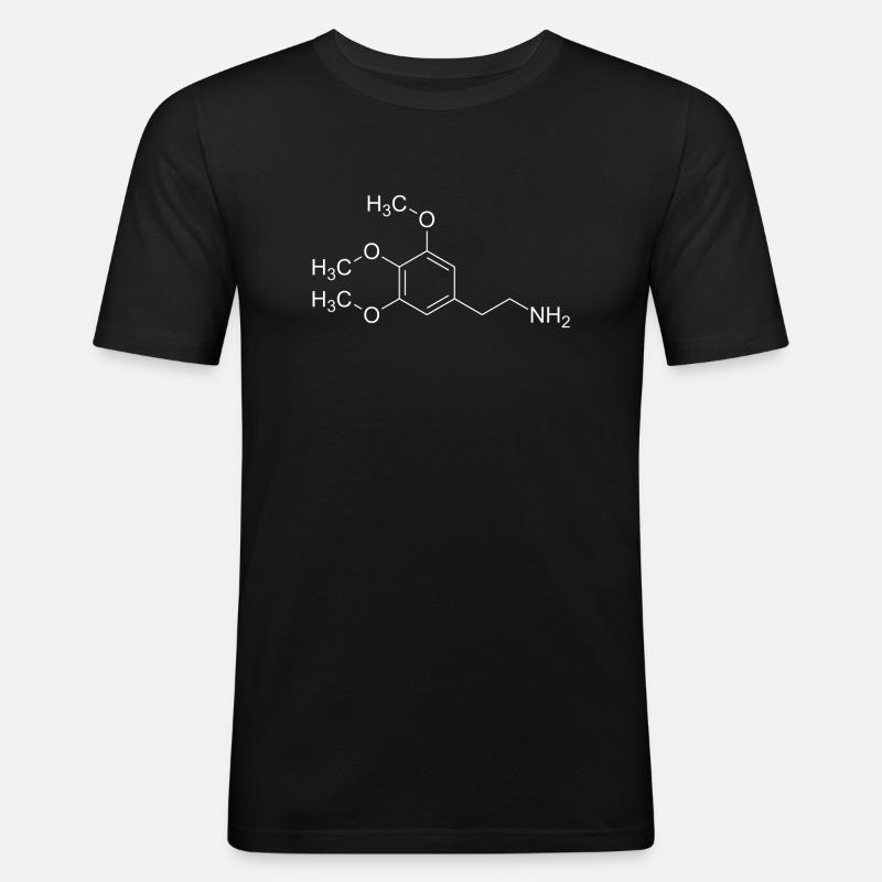 Mescaline mescaline structural formula - Men's Slim Fit T-Shirt - black
