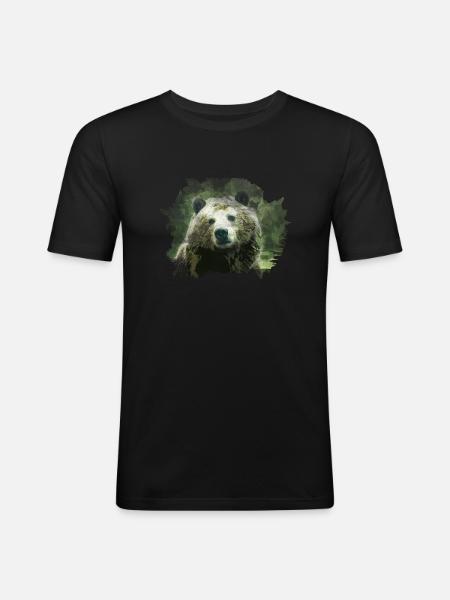 bear - Men's Slim Fit T-Shirt - black