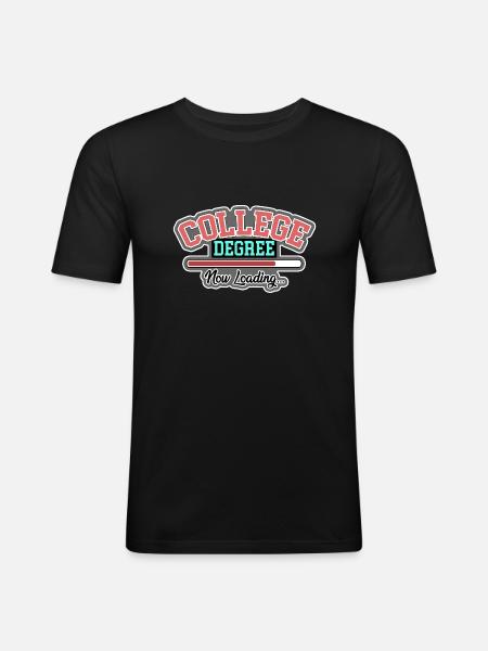 University degree - Men's Slim Fit T-Shirt - black