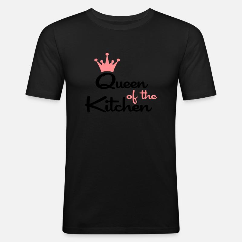 kochen - Männer Slim Fit T-Shirt - Schwarz