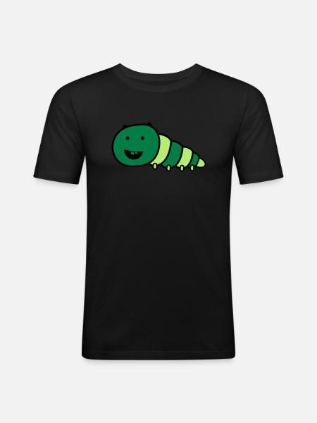 lustige_raupe - Men's Slim Fit T-Shirt - black