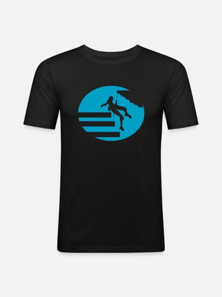 Bouldering Climbing Climbing - Men's Slim Fit T-Shirt - black