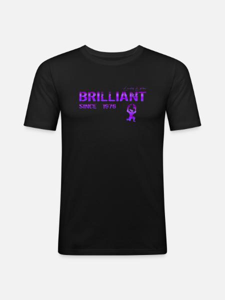 Brilliant since 1976 - Männer Slim Fit T-Shirt - Schwarz