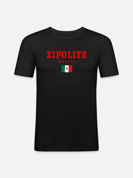 Zipolite Mexico - Men's Slim Fit T-Shirt - black