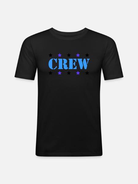 crew - Men's Slim Fit T-Shirt - black