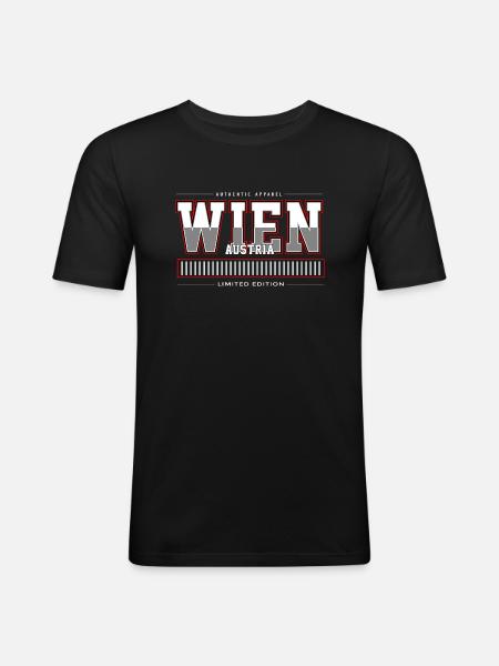 Vienne - T-shirt près du corps Homme - noir
