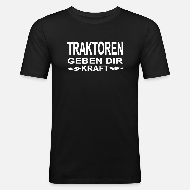 Traktor - Männer Slim Fit T-Shirt - Schwarz