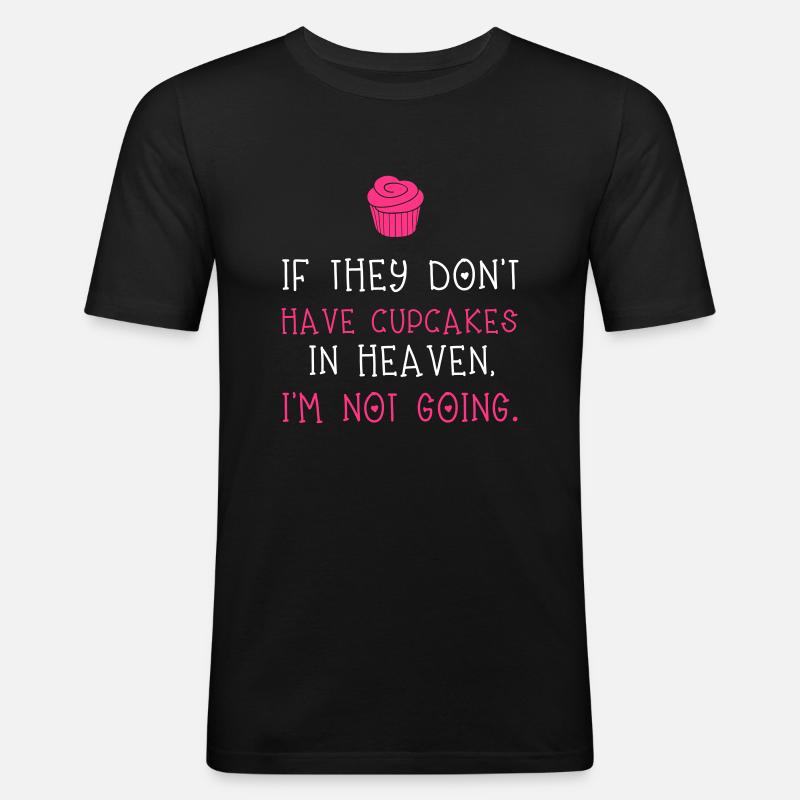 Cupcakes - Männer Slim Fit T-Shirt - Schwarz