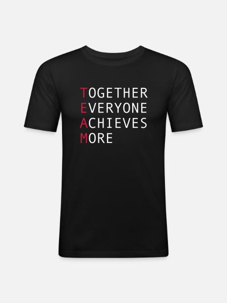 équipe - T-shirt près du corps Homme - noir