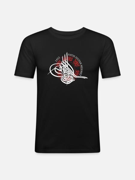 Fatih Sultan Mehmet - Men's Slim Fit T-Shirt - black