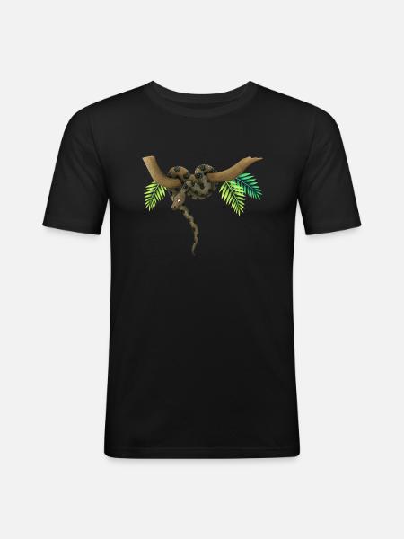 Anaconda, the funny snake - Men's Slim Fit T-Shirt - black