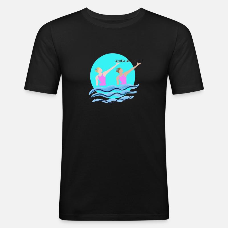 Beau duo de synchronisation - T-shirt près du corps Homme - noir