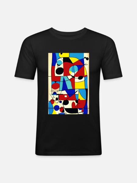 Abstract art - Men's Slim Fit T-Shirt - black