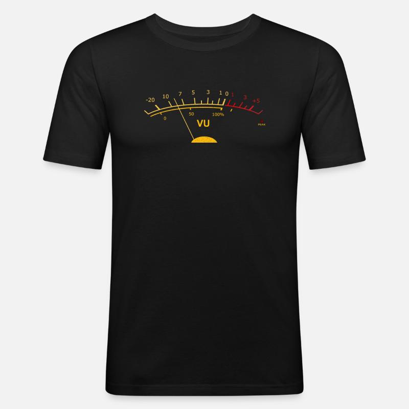 VU Meter Volume Meter - Men's Slim Fit T-Shirt - black