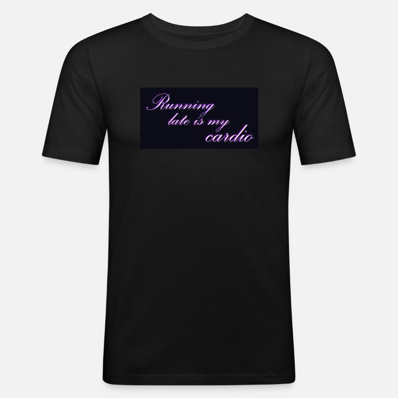 Design 1 - Männer Slim Fit T-Shirt - Schwarz