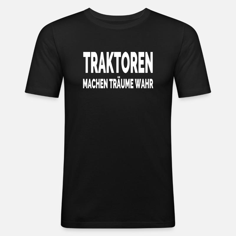 Traktor - Männer Slim Fit T-Shirt - Schwarz
