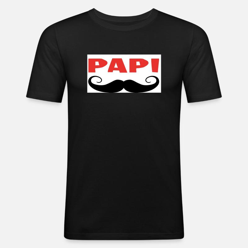 PAPI - T-shirt près du corps Homme - noir