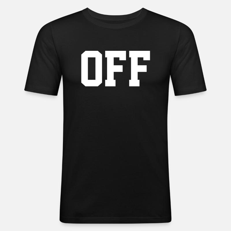 Auffälliges Logo-Design - Männer Slim Fit T-Shirt - Schwarz