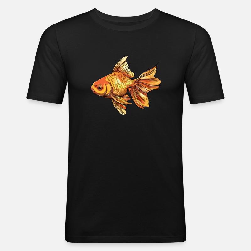 Goldfisch - Männer Slim Fit T-Shirt - Schwarz