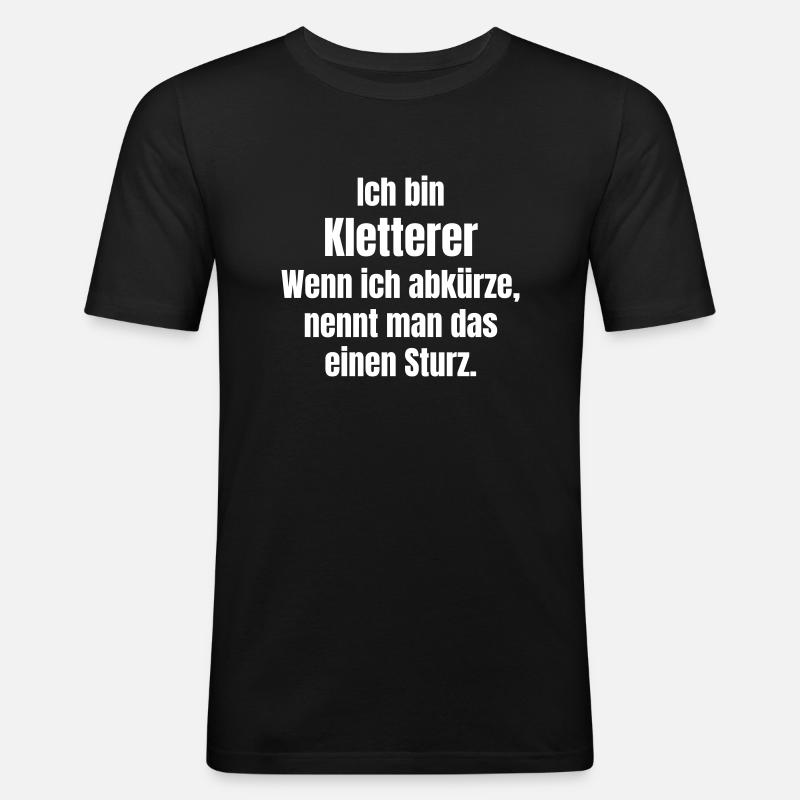 Kletterer - Männer Slim Fit T-Shirt - Schwarz