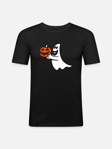 fantôme - T-shirt près du corps Homme - noir