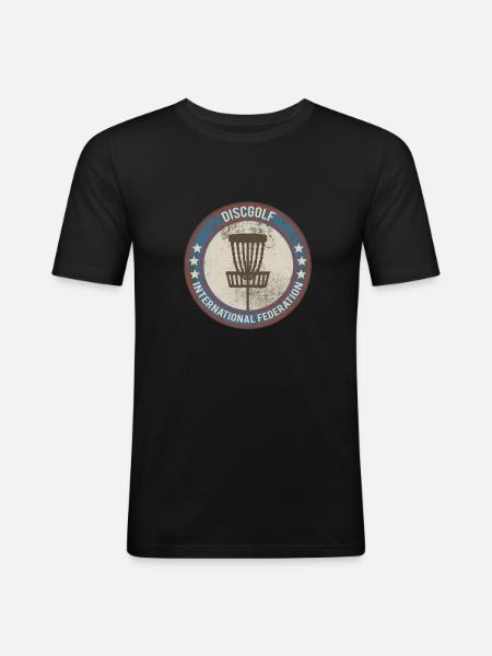 disc golf sport - Men's Slim Fit T-Shirt - black