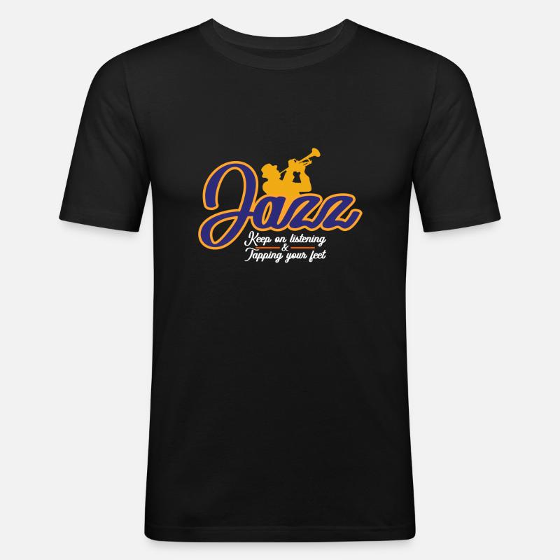 Jazz - Männer Slim Fit T-Shirt - Schwarz