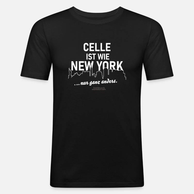 Celle - Männer Slim Fit T-Shirt - Schwarz