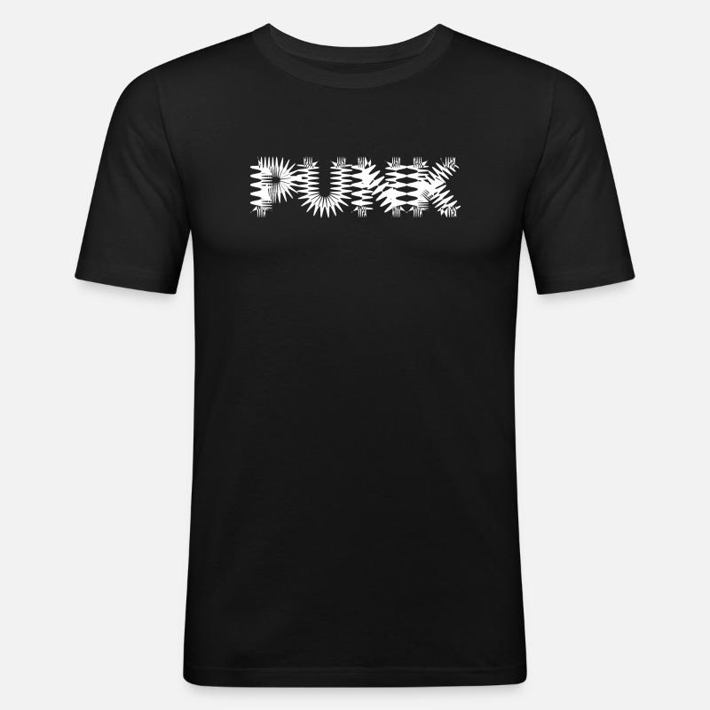 Punk verzerrtes Logo-Design - Männer Slim Fit T-Shirt - Schwarz
