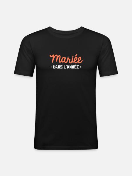 Mariée dans l'année evjf - T-shirt près du corps Homme - noir