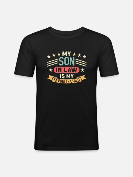 Gendre gendre - T-shirt près du corps Homme - noir