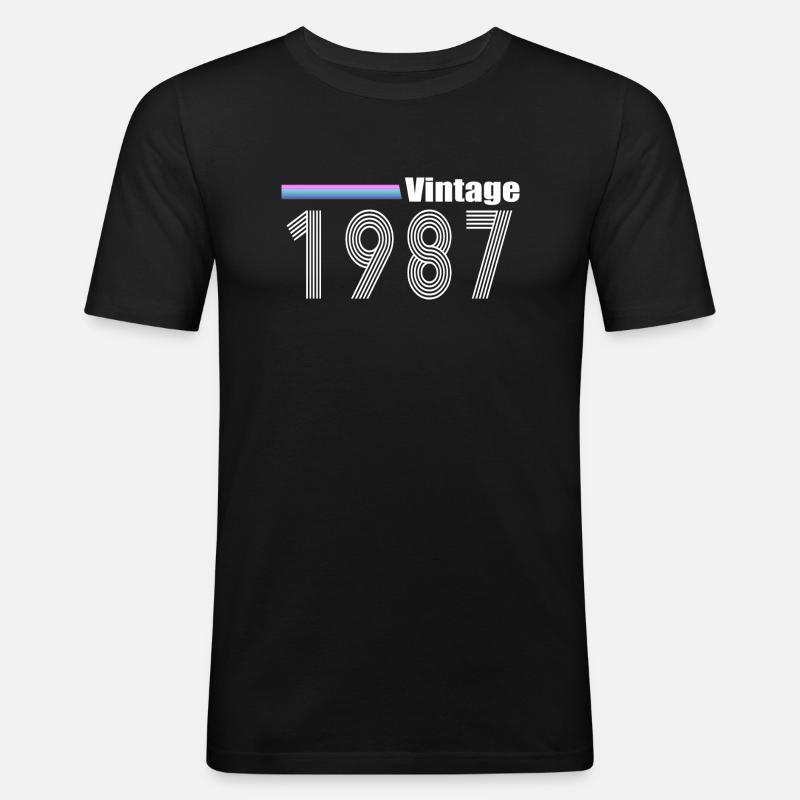 1987 - Men's Slim Fit T-Shirt - black
