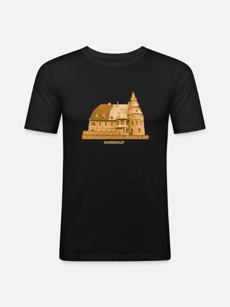 Ohrdruf Castle House Mühlberg Thuringia - Men's Slim Fit T-Shirt - black