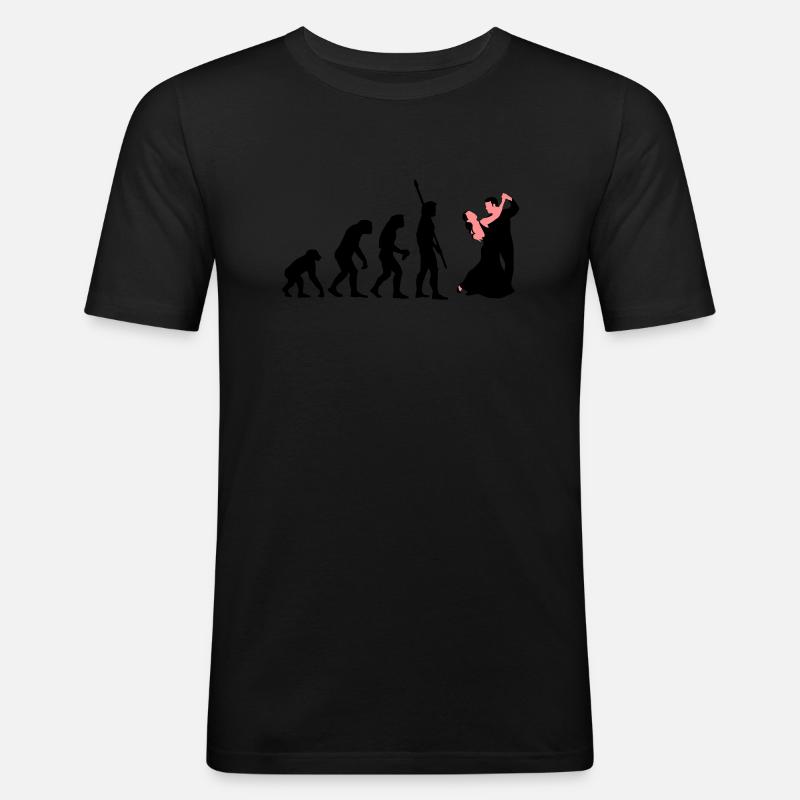 evolution_tanzpaar_a_2c - Männer Slim Fit T-Shirt - Schwarz
