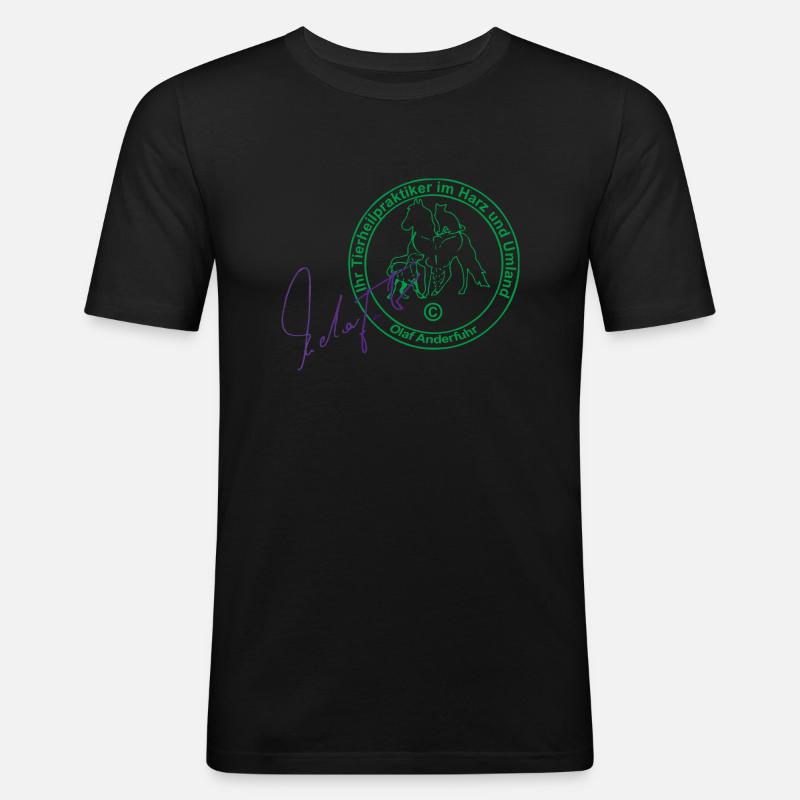 Praxis- Stempel - Männer Slim Fit T-Shirt - Schwarz