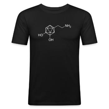 Rollenspiel Liebe Molekül - Männer Slim Fit T-Shirt - Schwarz - Vorne - Nik (191cm)