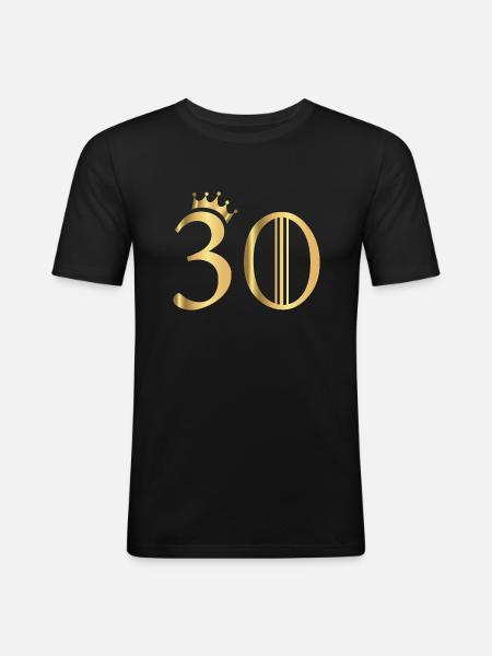 30 ans - T-shirt près du corps Homme - noir