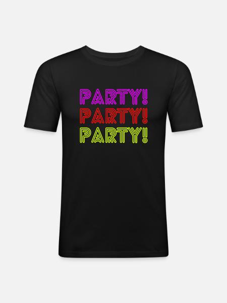 Party 1 - Men's Slim Fit T-Shirt - black