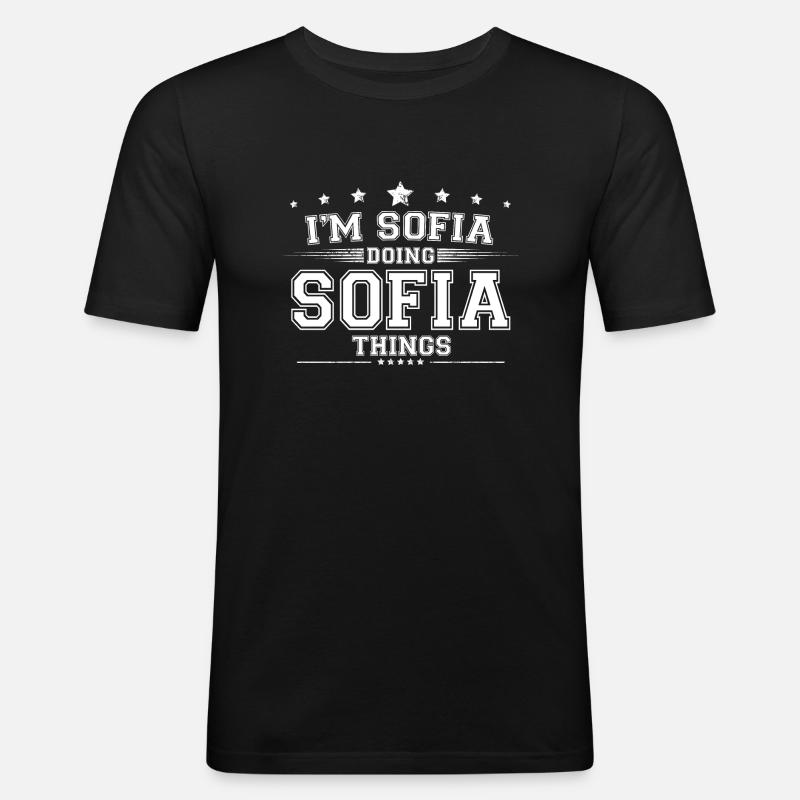 Sofioter - Männer Slim Fit T-Shirt - Schwarz