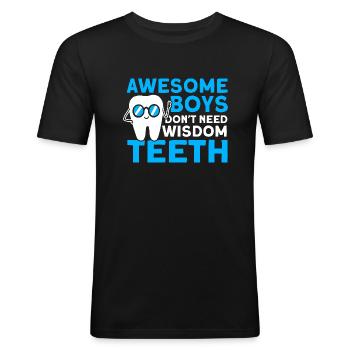Weisheitszähne Weisheitszahn Patient Zahnarzt - Männer Slim Fit T-Shirt - Schwarz - Vorne - Nik (191cm)