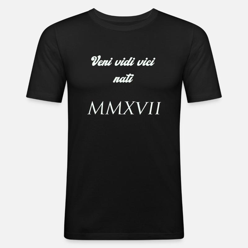 2017 - Männer Slim Fit T-Shirt - Schwarz